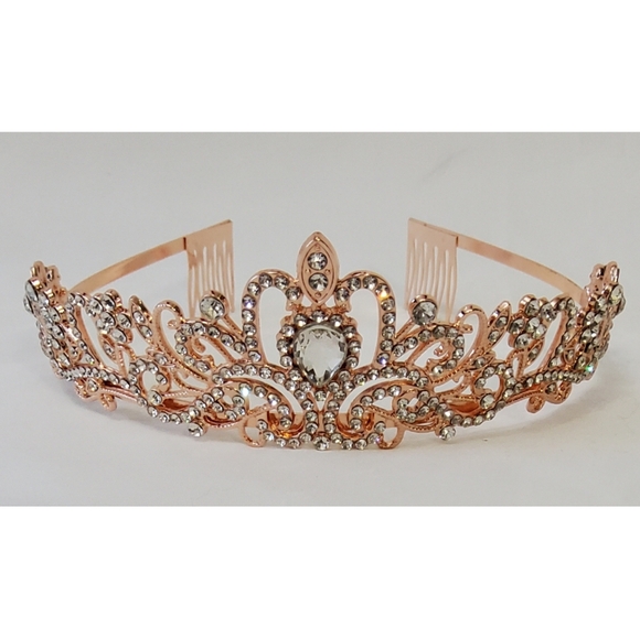 Women's Crystal Crown Tiara - Picture 13 of 16